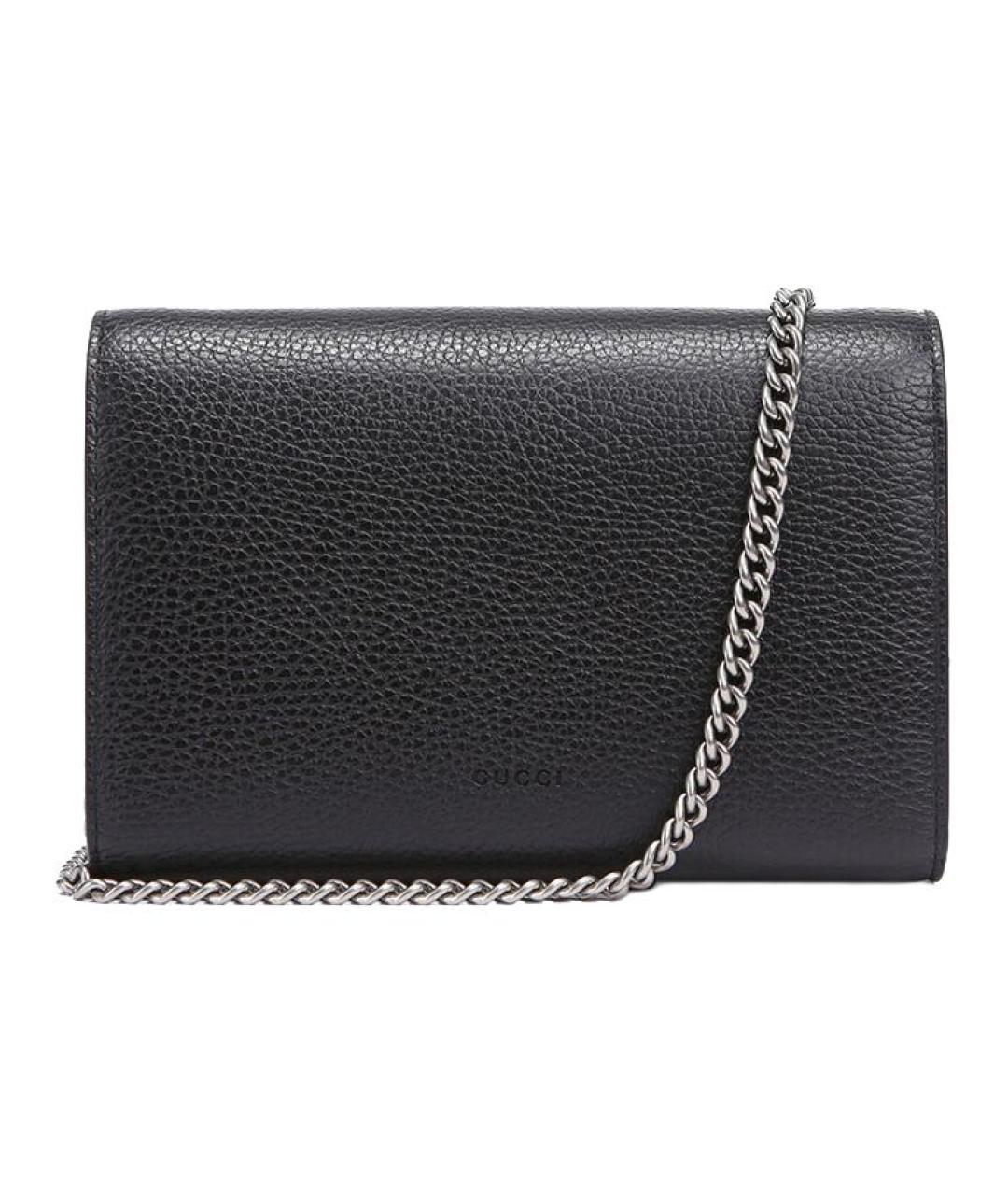 GUCCI Черная кожаная сумка через плечо, фото 5