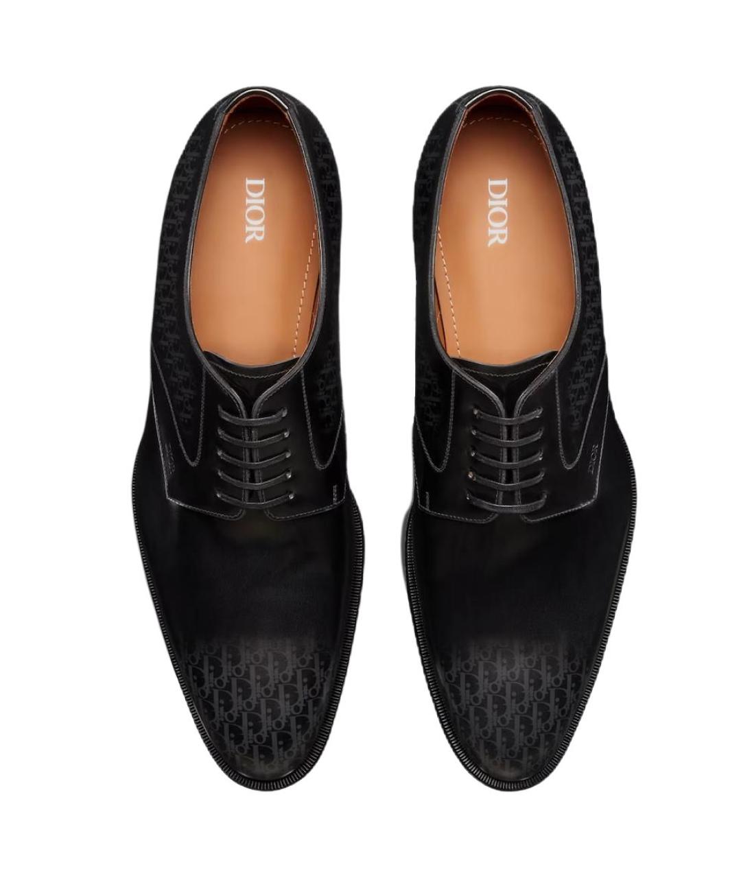 CHRISTIAN DIOR Черные кожаные туфли, фото 4