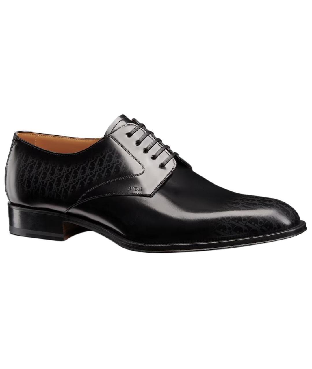 CHRISTIAN DIOR Черные кожаные туфли, фото 3