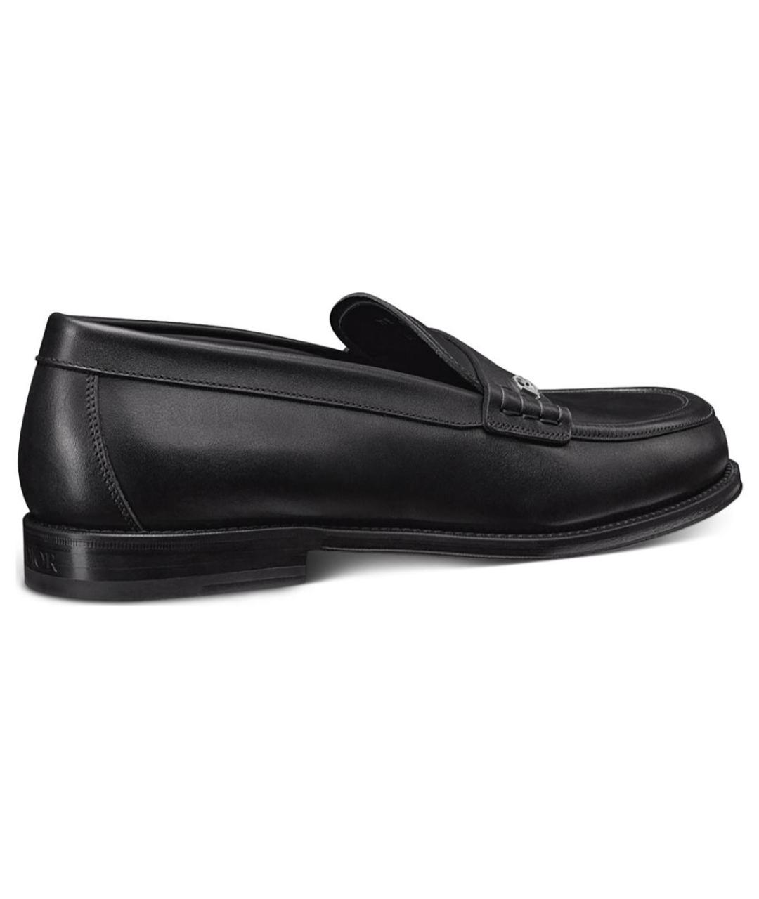 CHRISTIAN DIOR Черные кожаные лоферы, фото 3