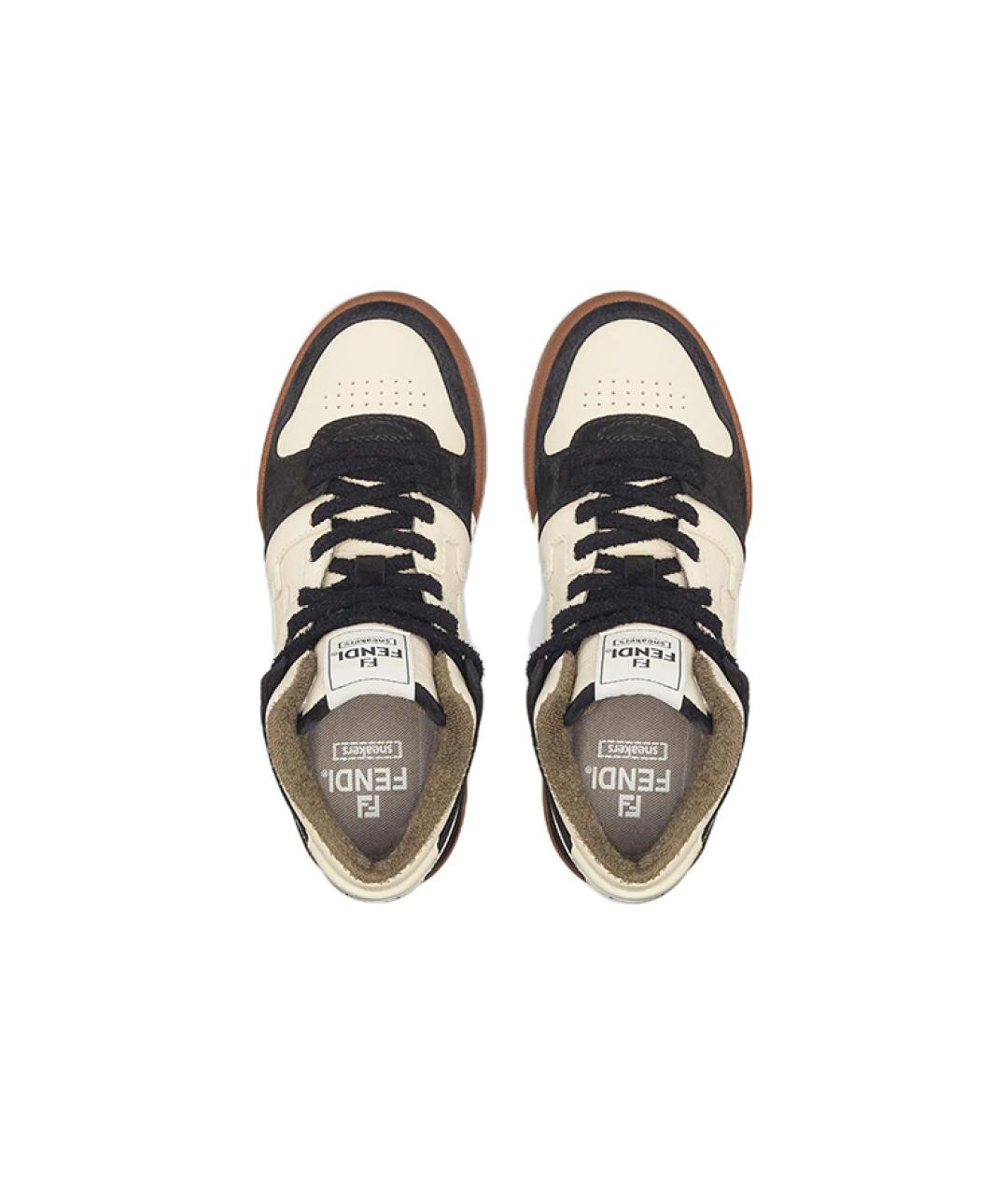 FENDI Мульти кожаные кроссовки, фото 4