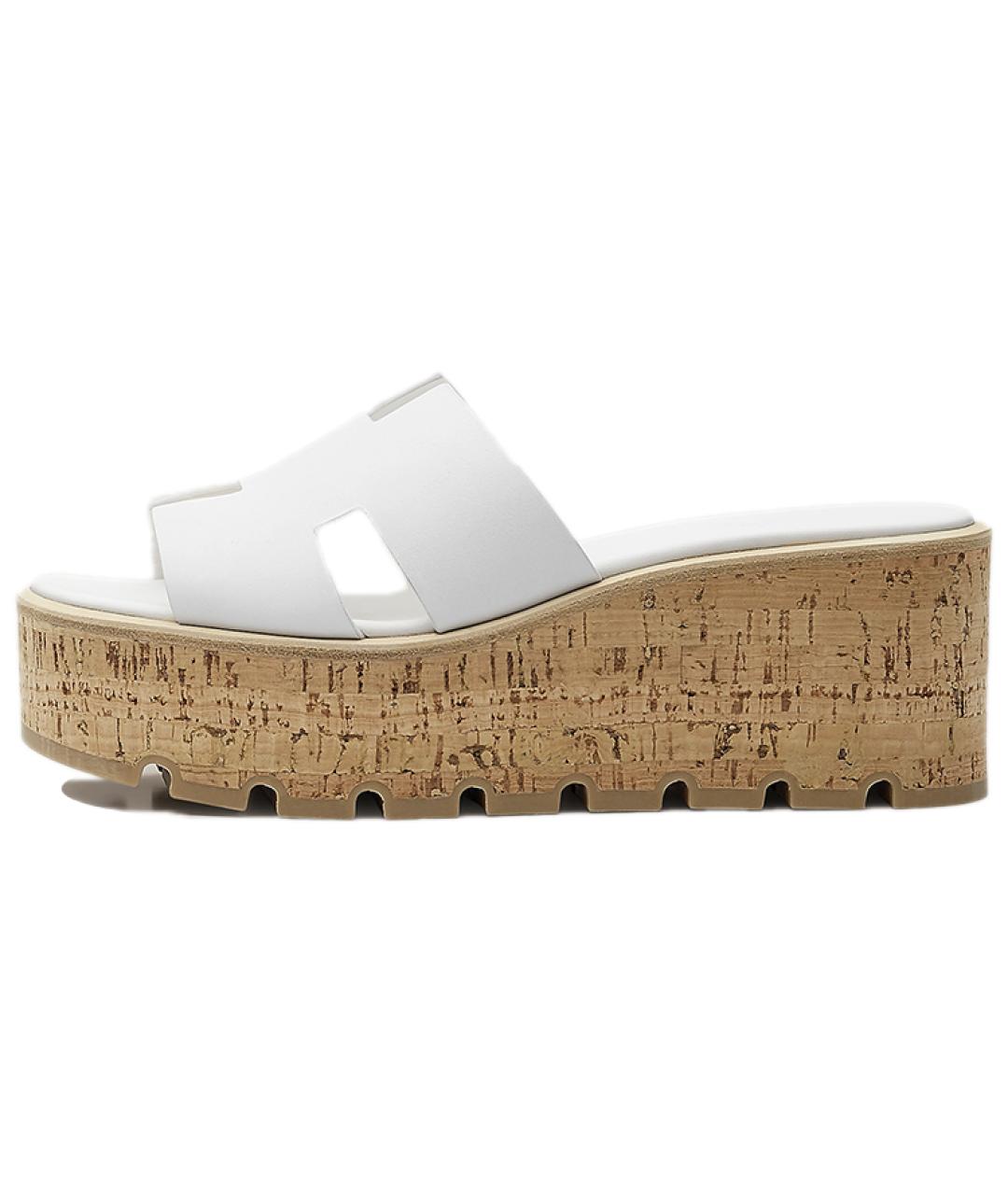 HERMES Белые сандалии, фото 2