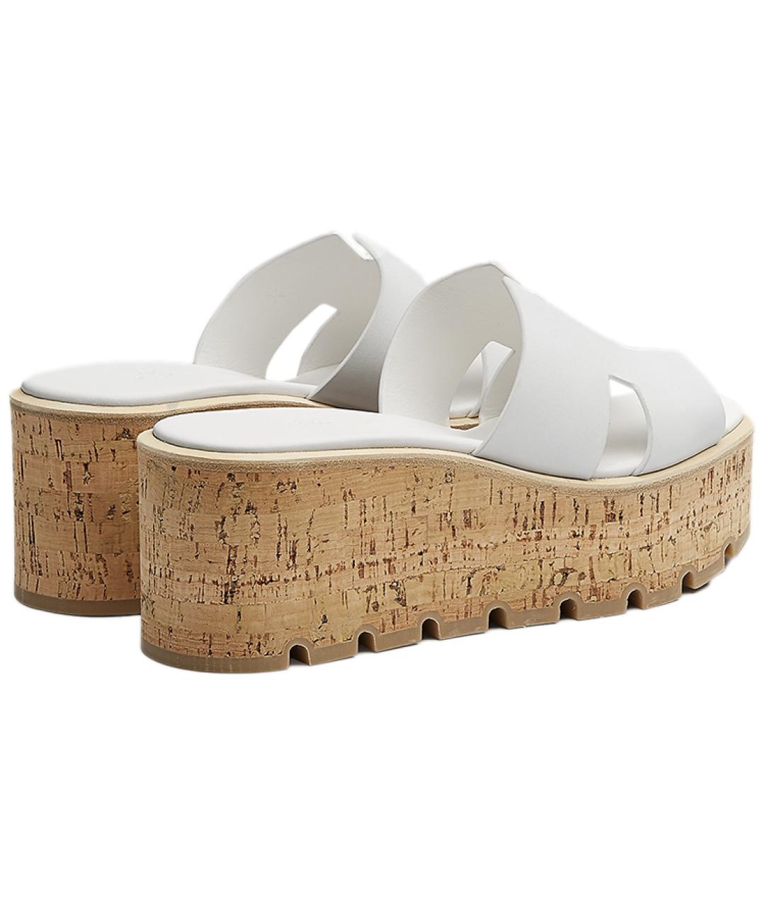 HERMES Белые сандалии, фото 4