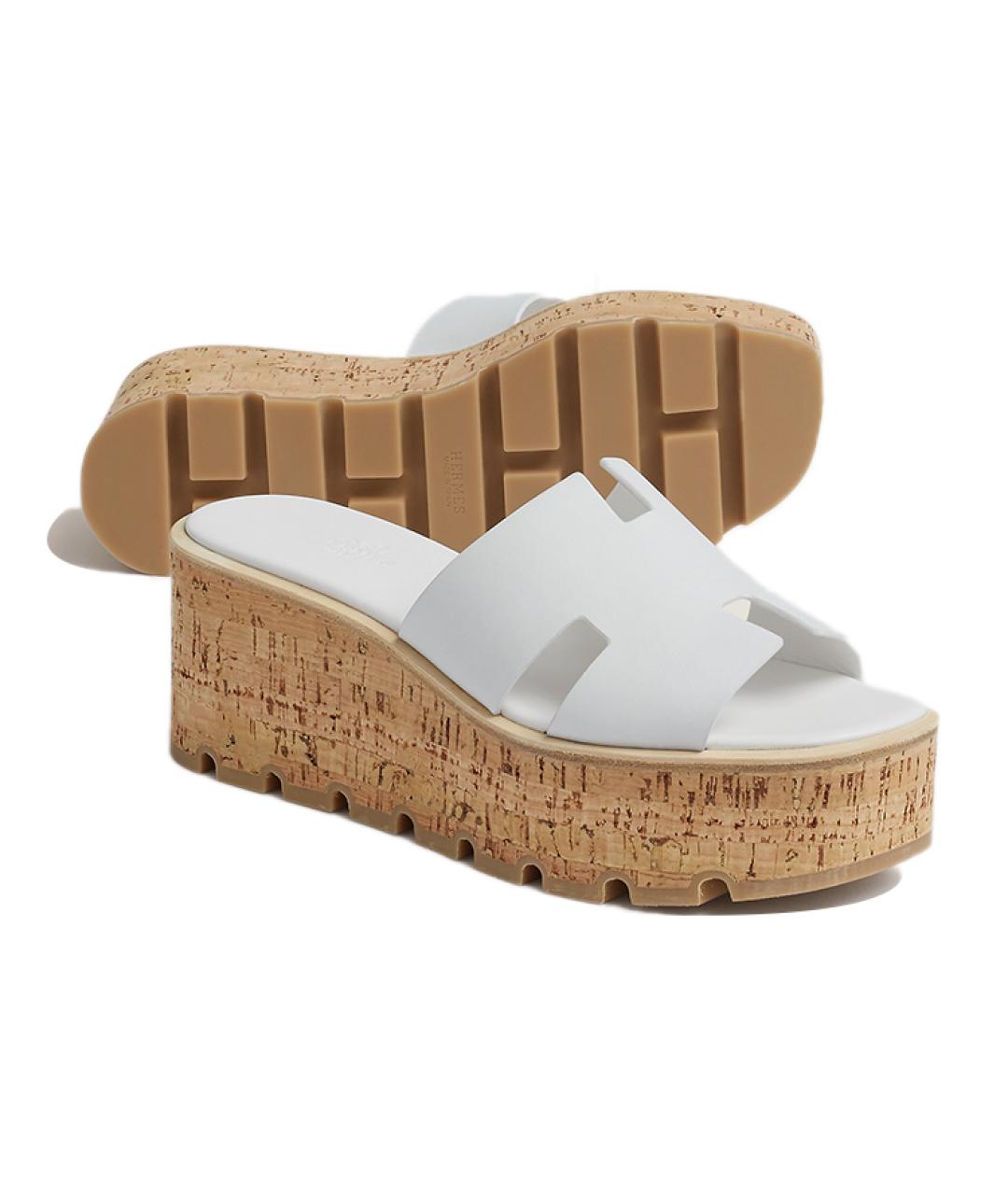 HERMES Белые сандалии, фото 5