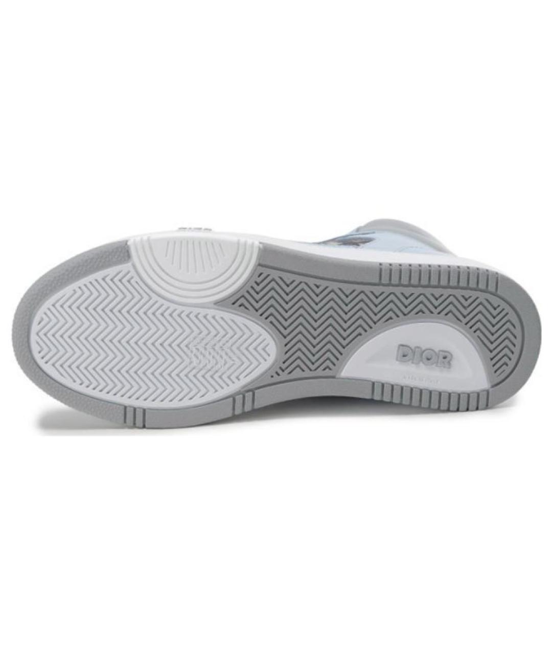 CHRISTIAN DIOR Голубые кожаные низкие кроссовки / кеды, фото 7