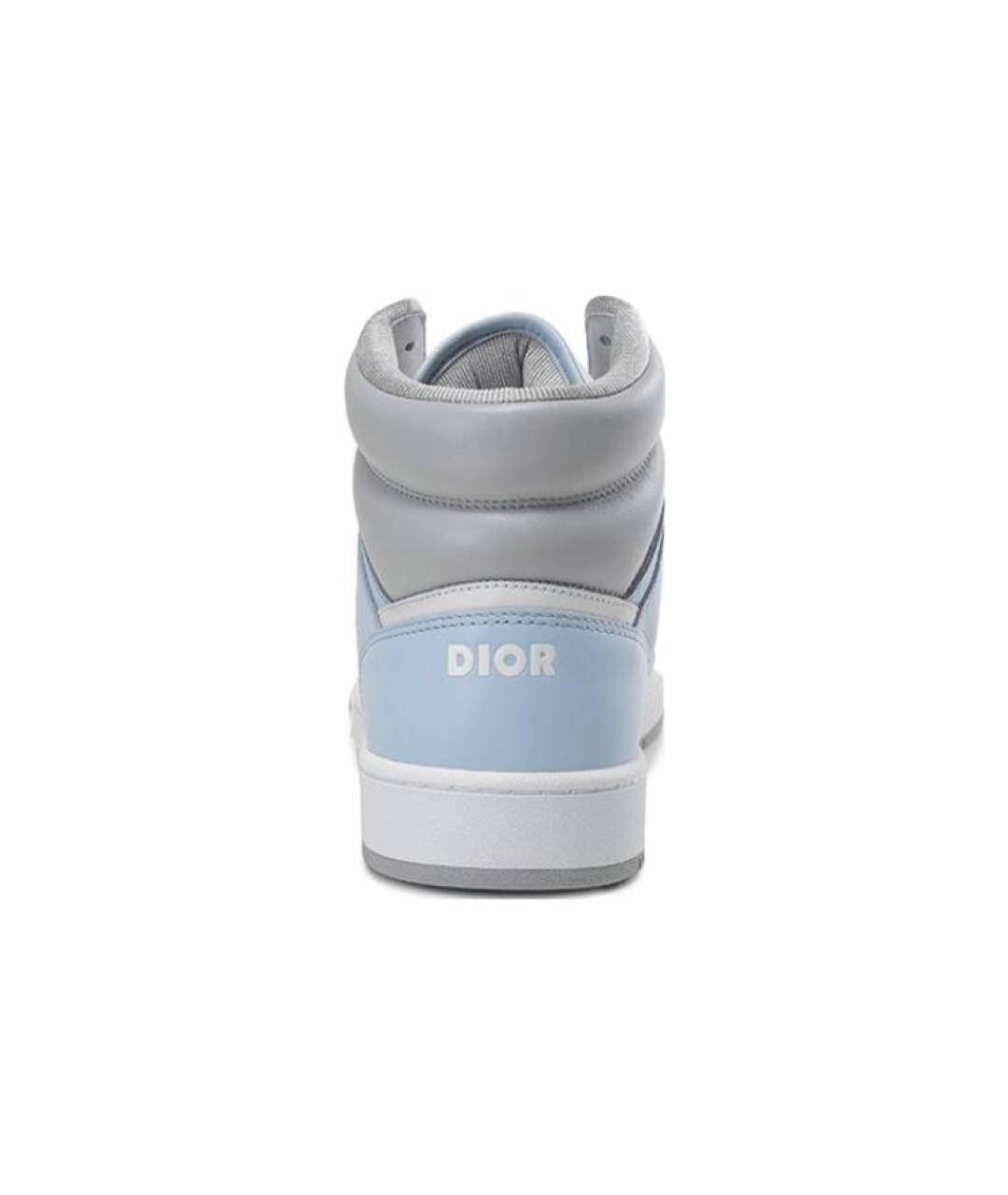 CHRISTIAN DIOR Голубые кожаные низкие кроссовки / кеды, фото 6