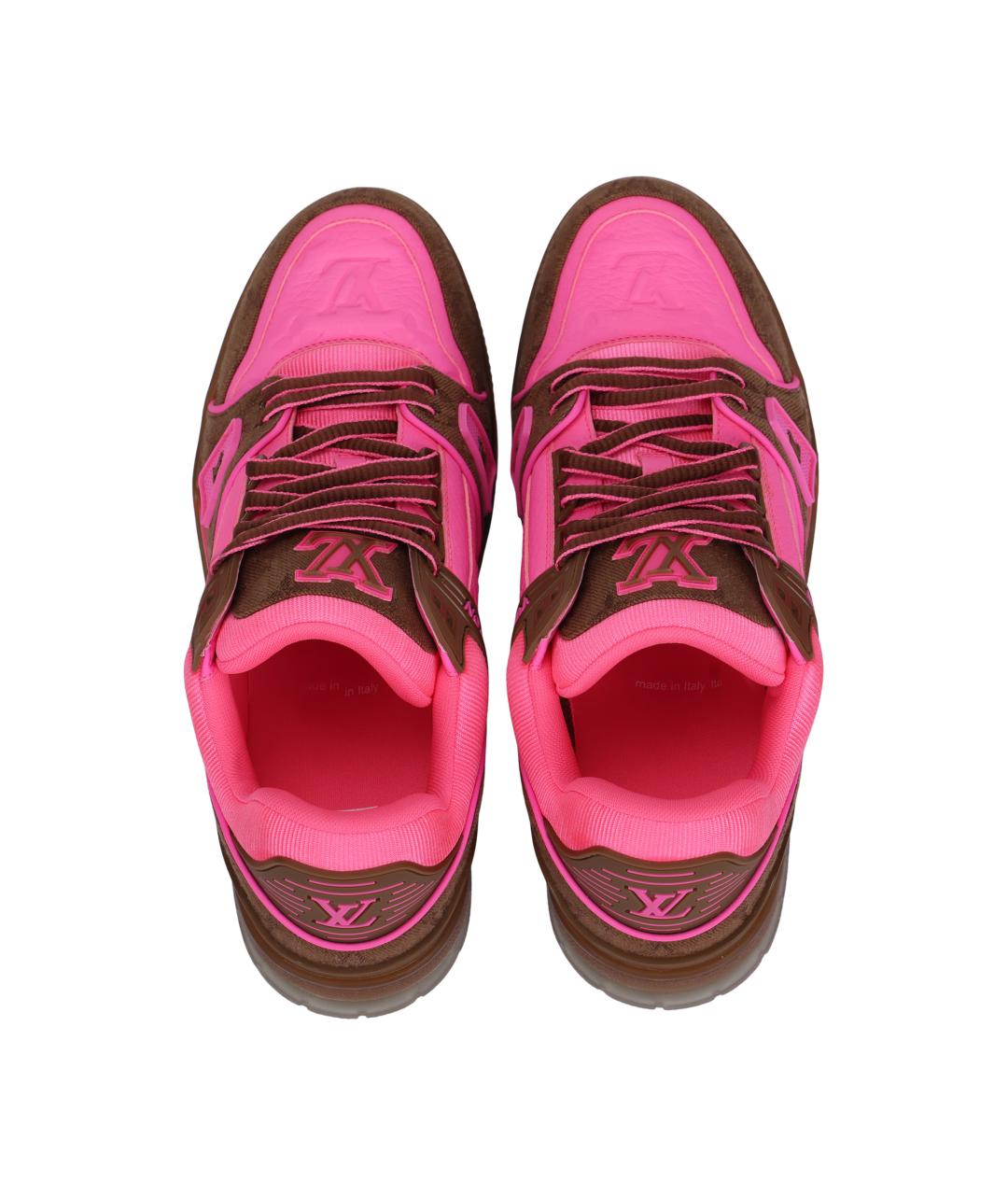LOUIS VUITTON Розовые низкие кроссовки / кеды, фото 3