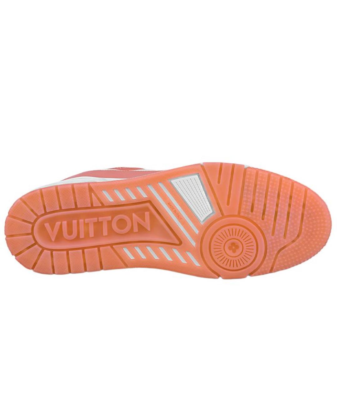 LOUIS VUITTON Розовые кожаные низкие кроссовки / кеды, фото 5