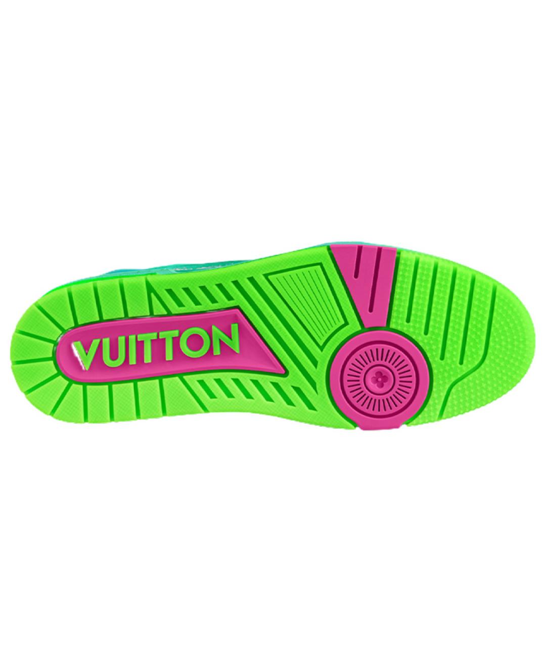 LOUIS VUITTON Зеленые низкие кроссовки / кеды, фото 5