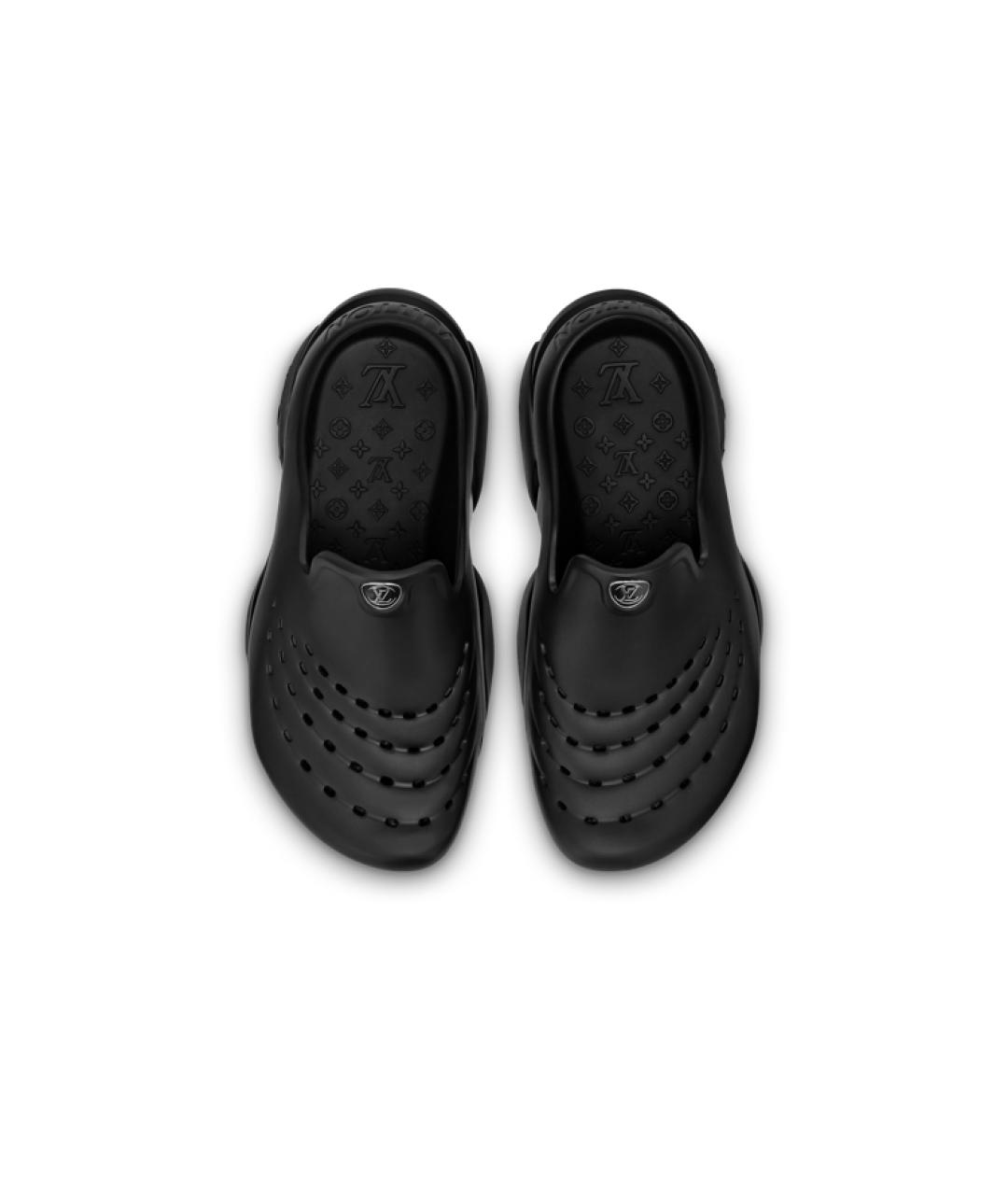 LOUIS VUITTON Черные шлепанцы, фото 3