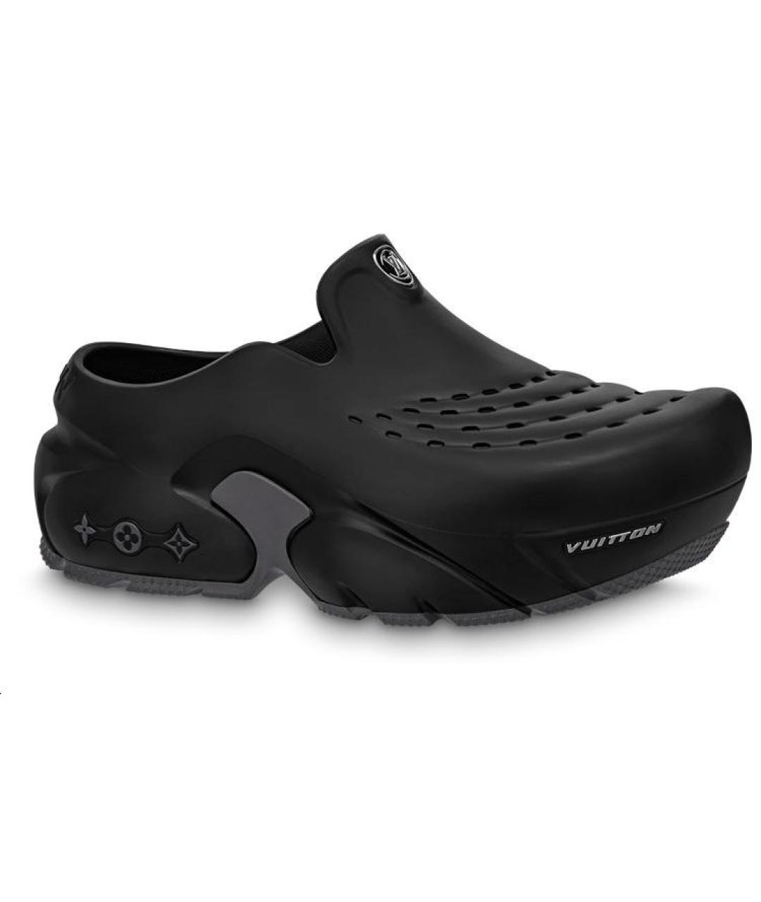 LOUIS VUITTON Черные шлепанцы, фото 1