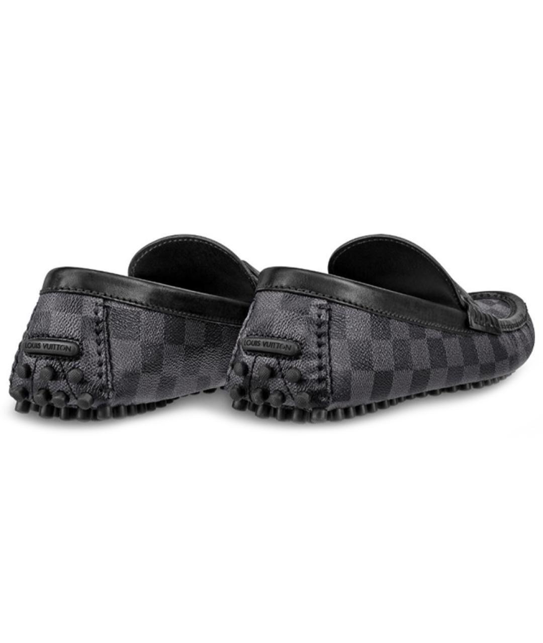 LOUIS VUITTON Черные кожаные лоферы, фото 4