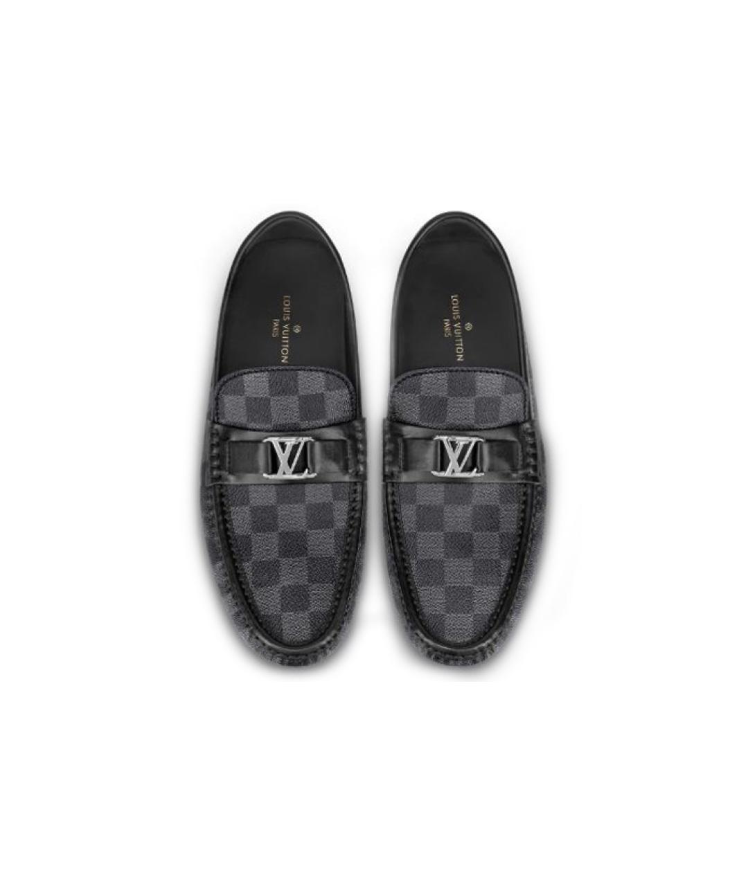 LOUIS VUITTON Черные кожаные лоферы, фото 5