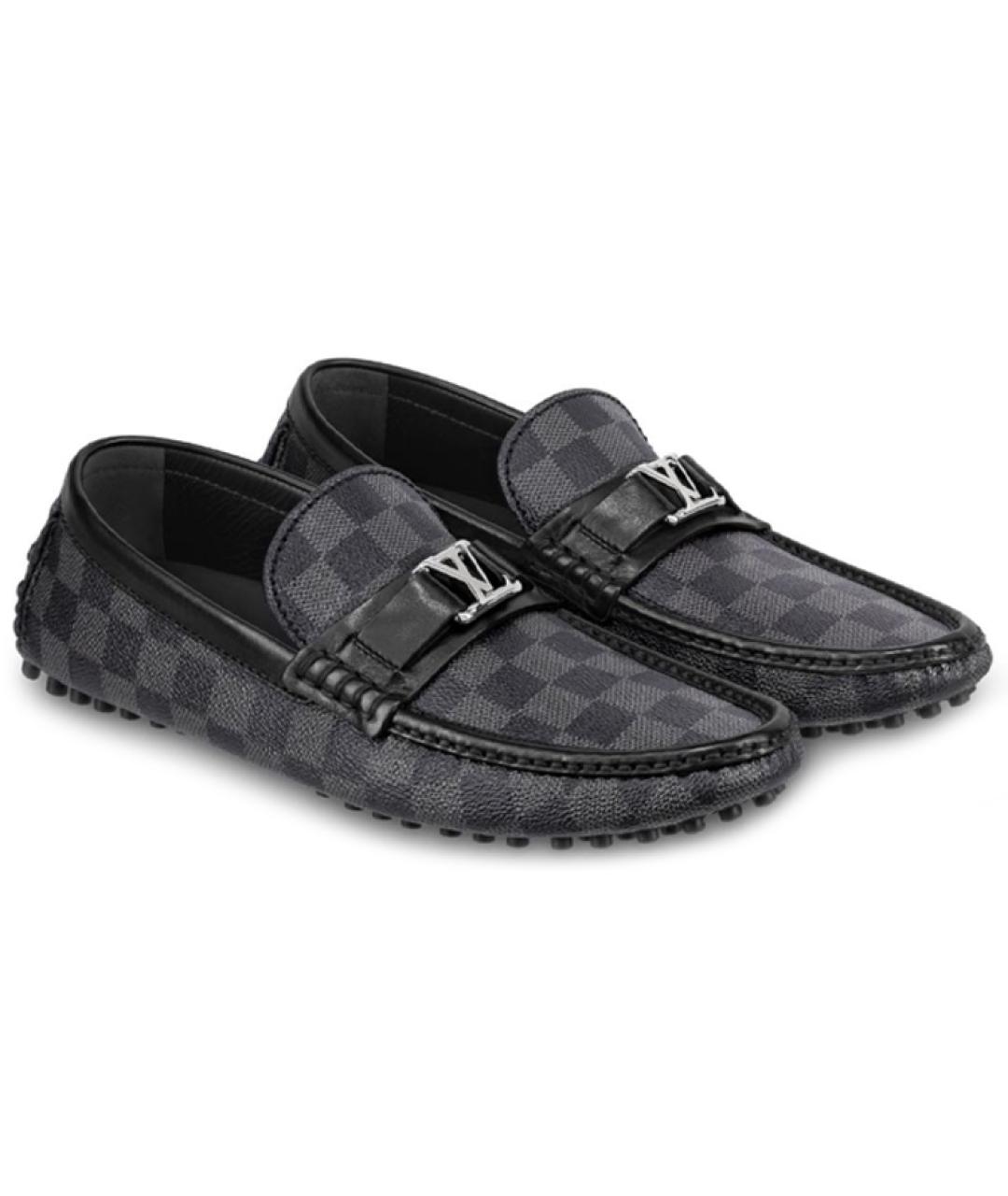 LOUIS VUITTON Черные кожаные лоферы, фото 3