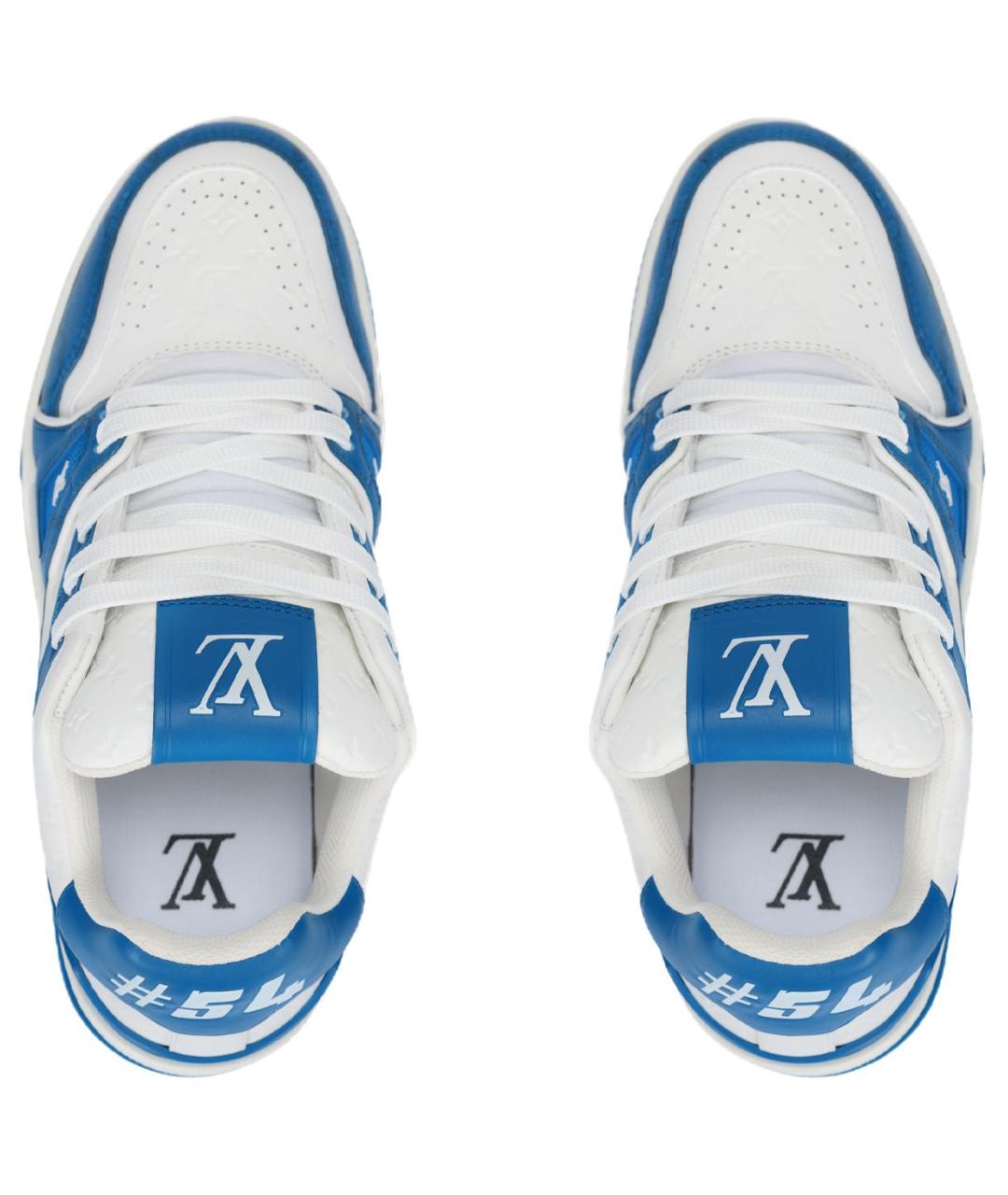 LOUIS VUITTON Белые кожаные кроссовки, фото 3