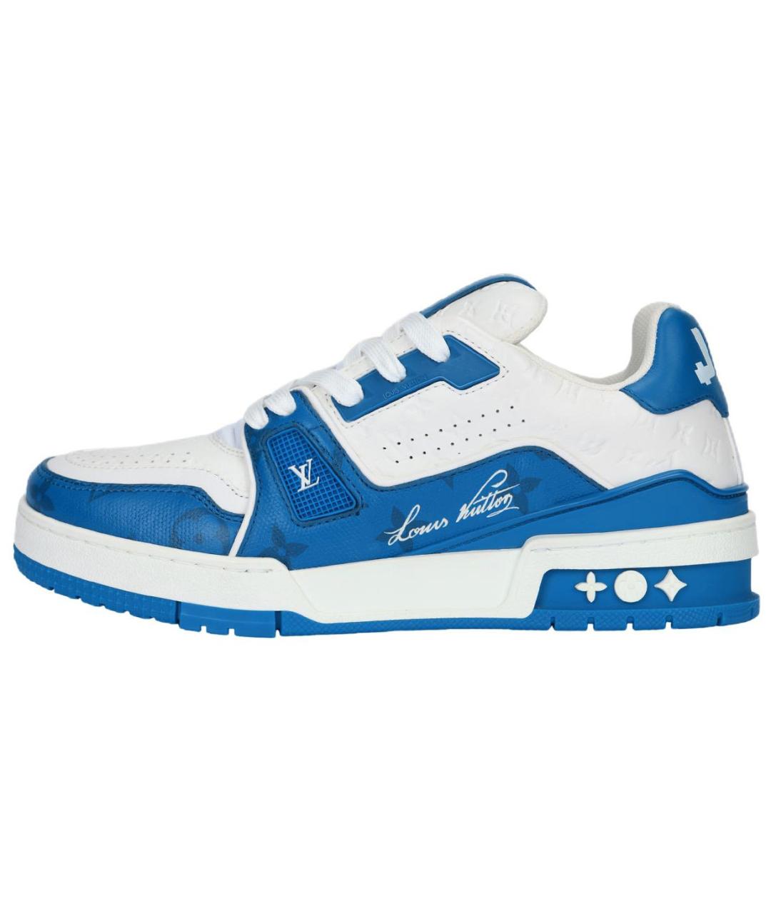 LOUIS VUITTON Белые кожаные кроссовки, фото 2