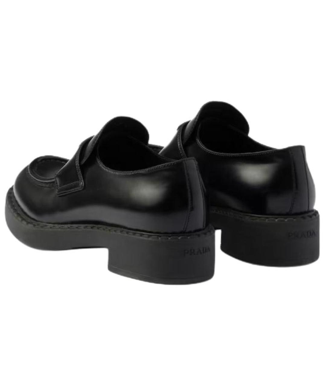 PRADA Черные кожаные лоферы, фото 4