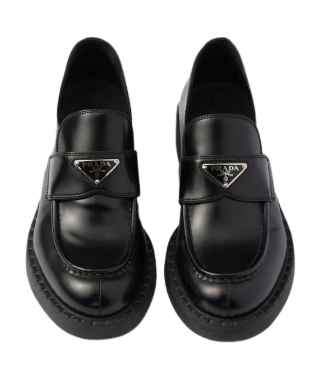 PRADA Черные кожаные лоферы, фото 5