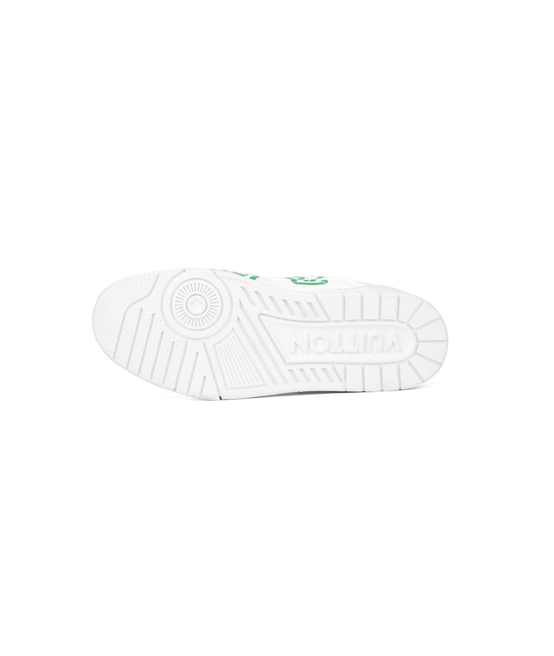 LOUIS VUITTON Белые кожаные низкие кроссовки / кеды, фото 5