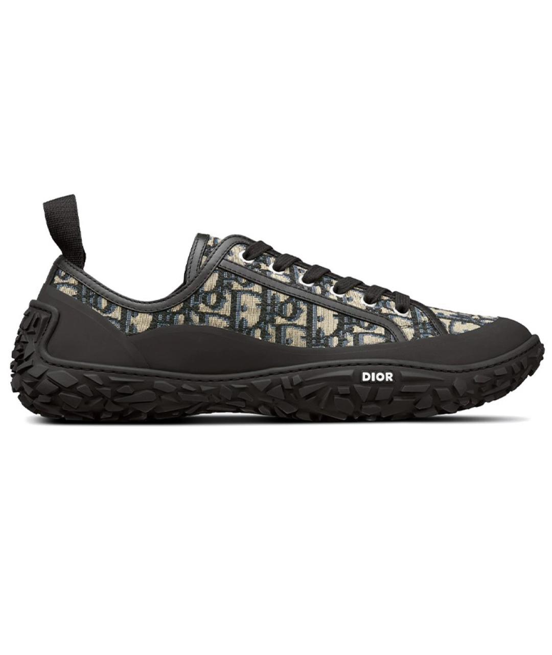 CHRISTIAN DIOR Черные текстильные низкие кроссовки / кеды, фото 6