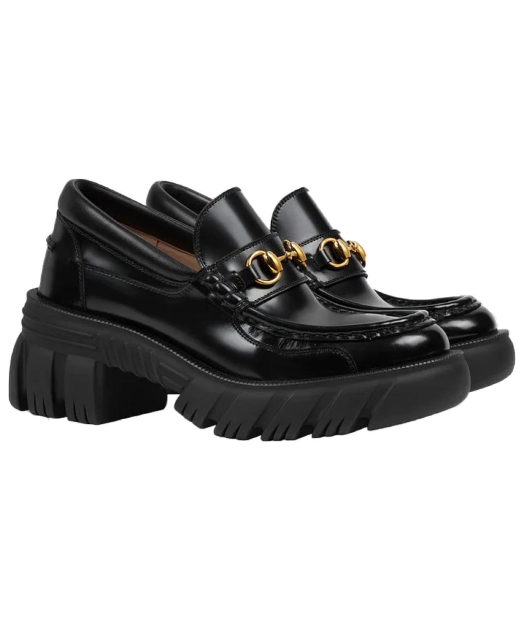 GUCCI Черные кожаные лоферы, фото 2