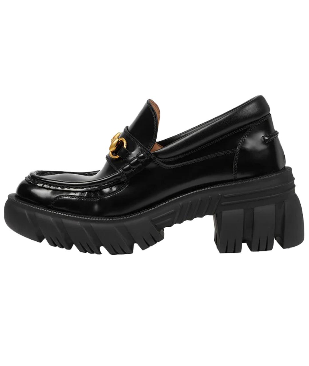 GUCCI Черные кожаные лоферы, фото 6