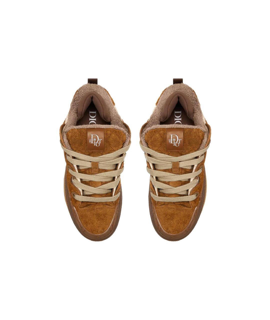 CHRISTIAN DIOR Коричневые замшевые высокие кроссовки / кеды, фото 3