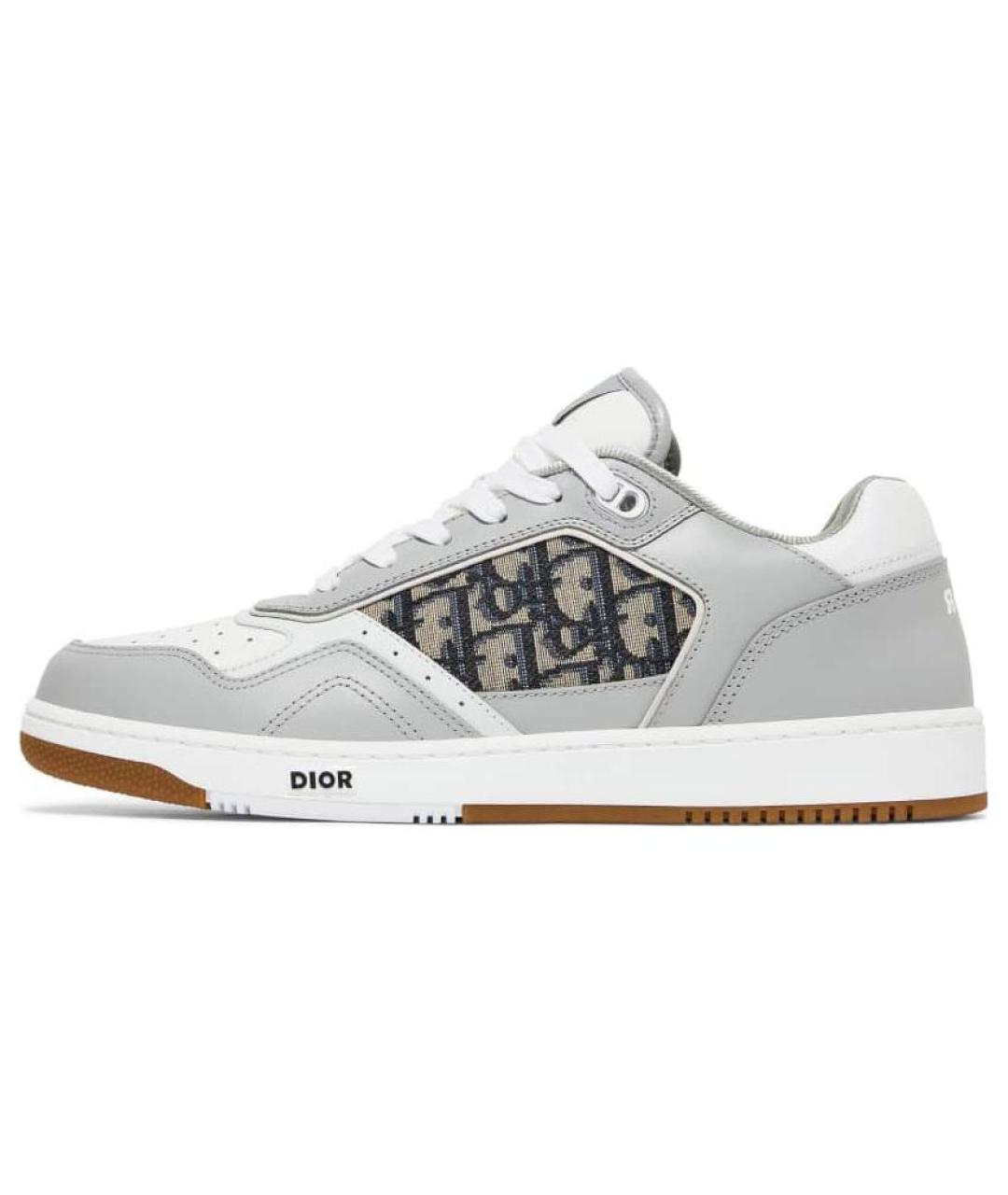 CHRISTIAN DIOR Серые кожаные кеды, фото 2