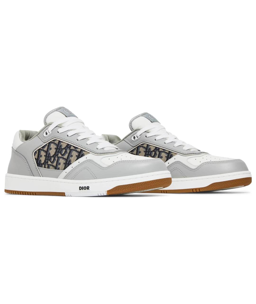 CHRISTIAN DIOR Серые кожаные кеды, фото 3