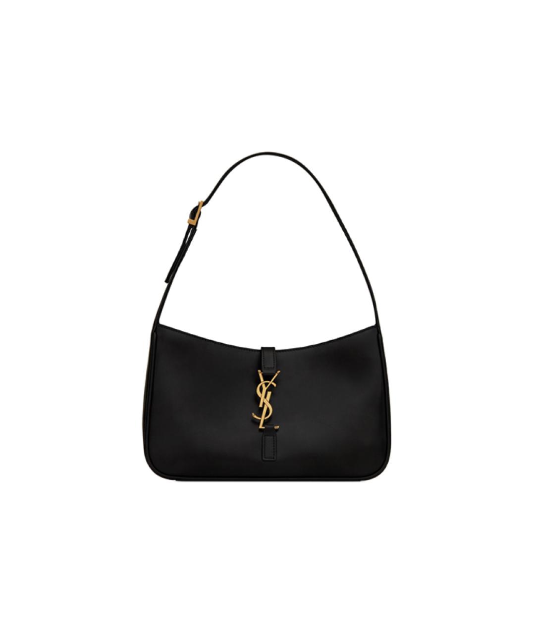 SAINT LAURENT Черная кожаная сумка через плечо, фото 6