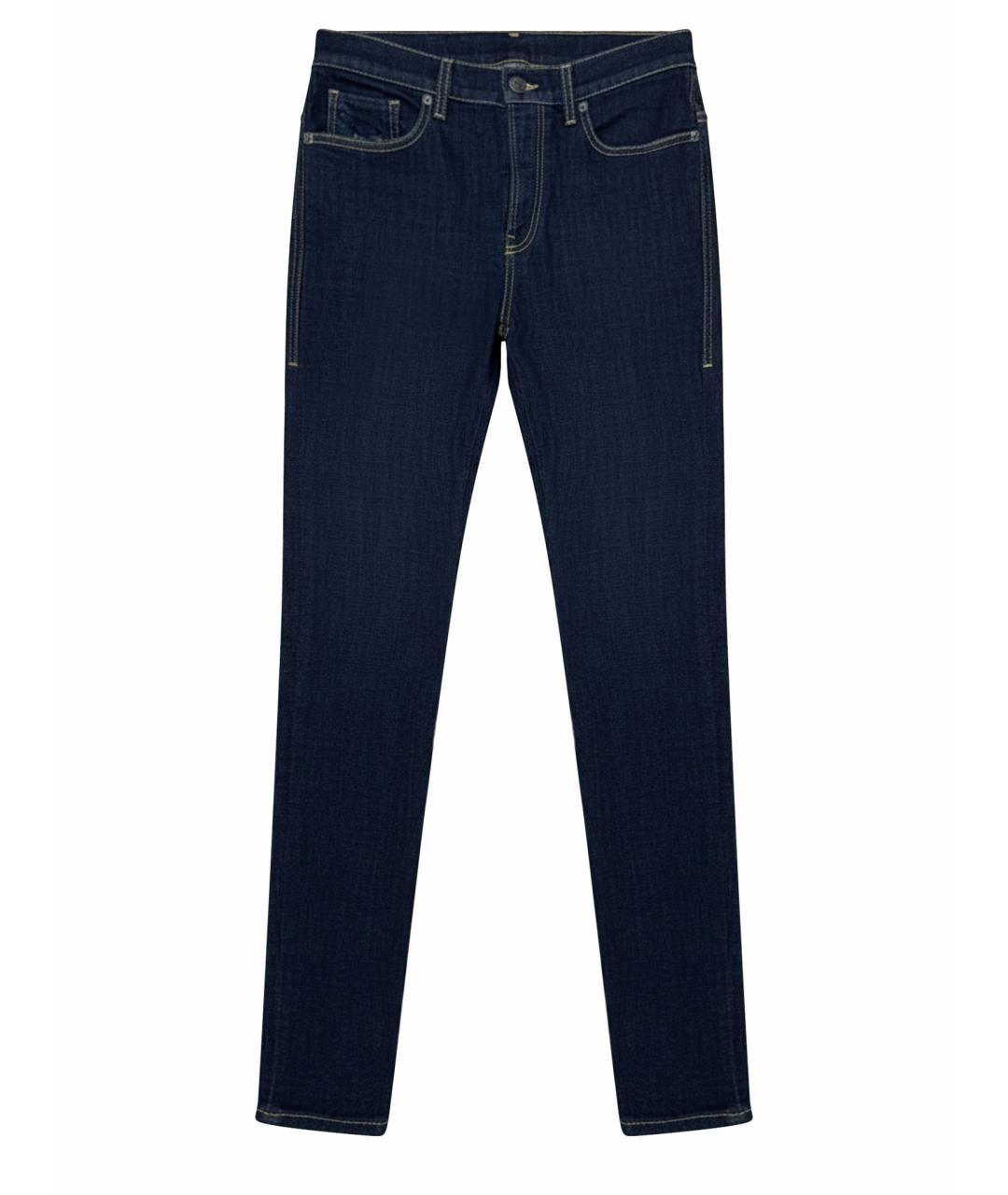 DIESEL Темно-синие хлопко-эластановые джинсы скинни, фото 1