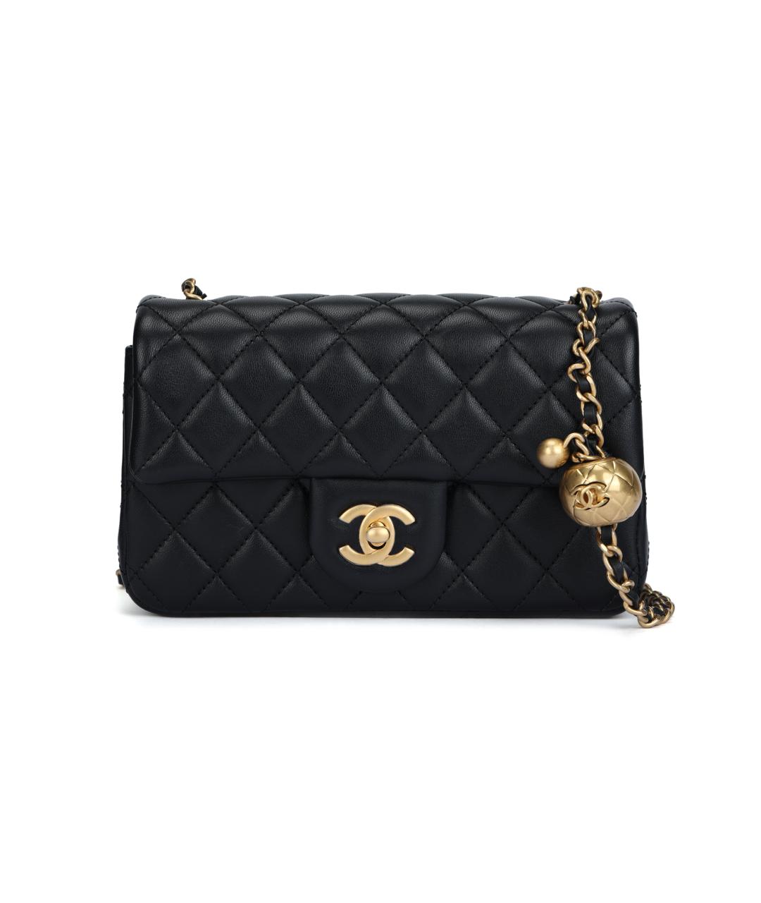 CHANEL Черная кожаная сумка через плечо, фото 6