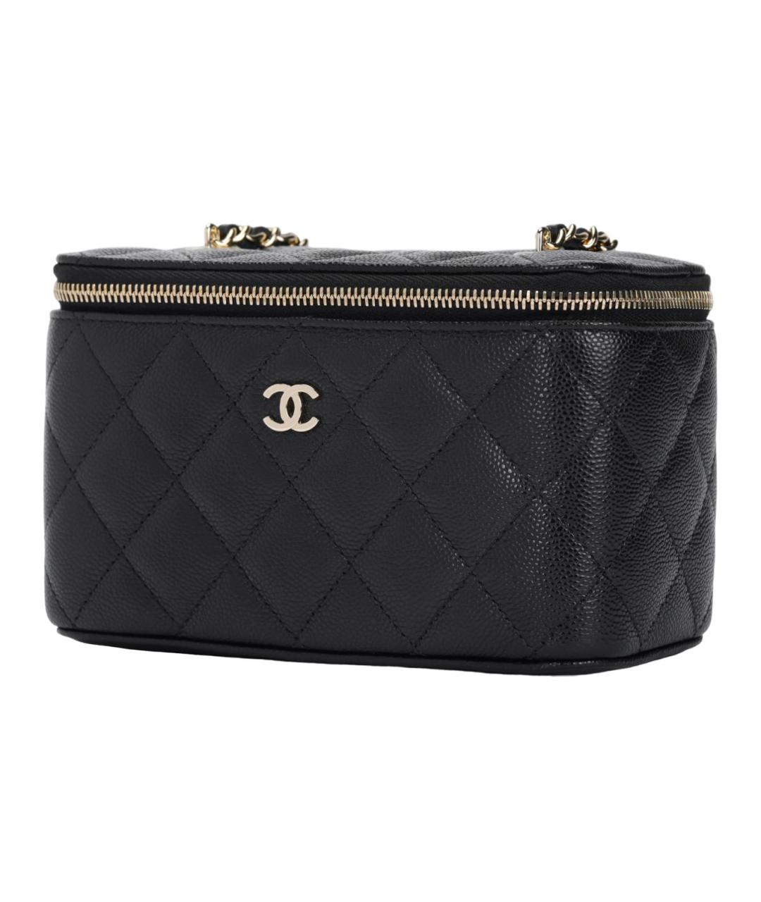 CHANEL Черная кожаная сумка через плечо, фото 2