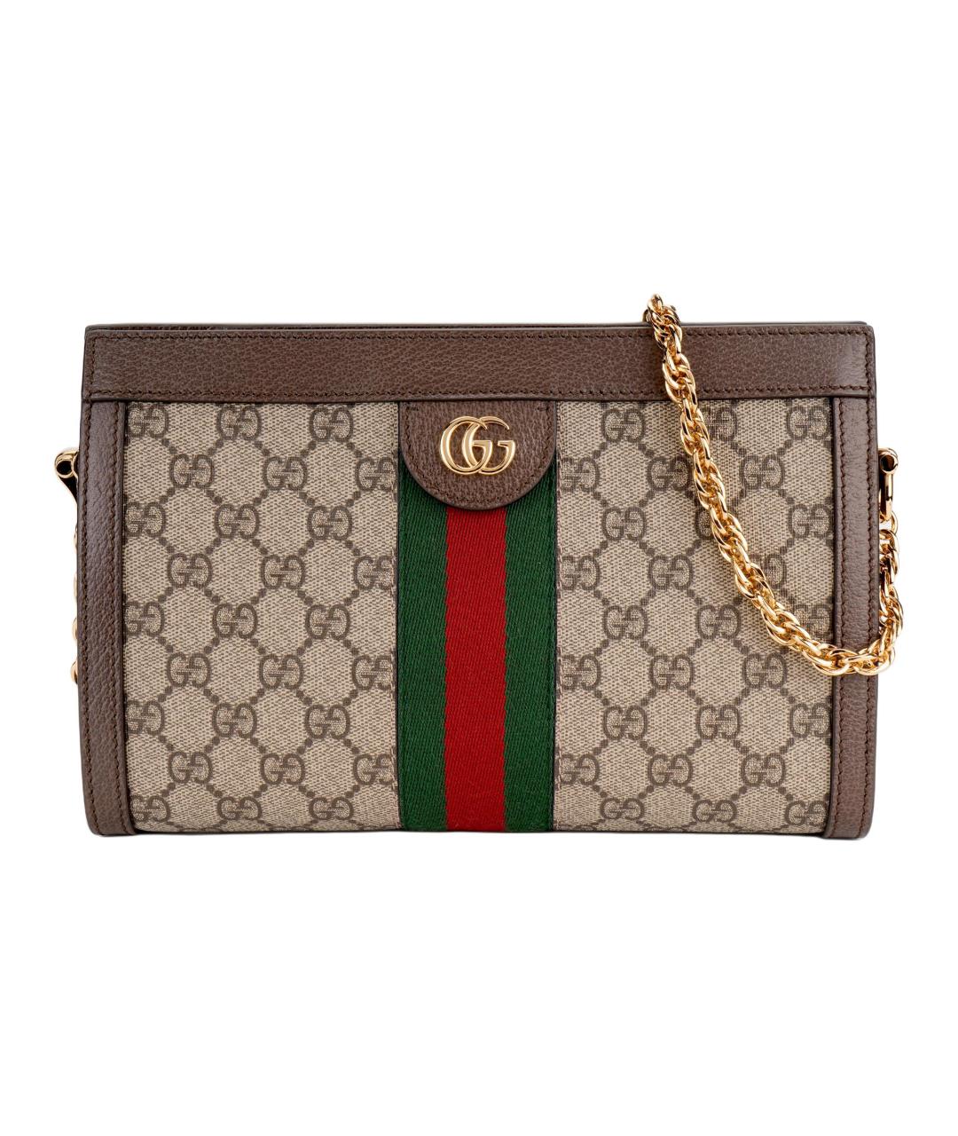 GUCCI Коричневая хлопковая сумка через плечо, фото 1