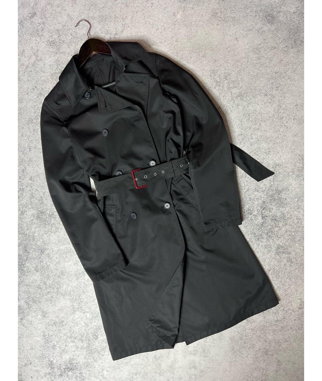 HUGO BOSS Черный полиэстеровый тренч/плащ, фото 8