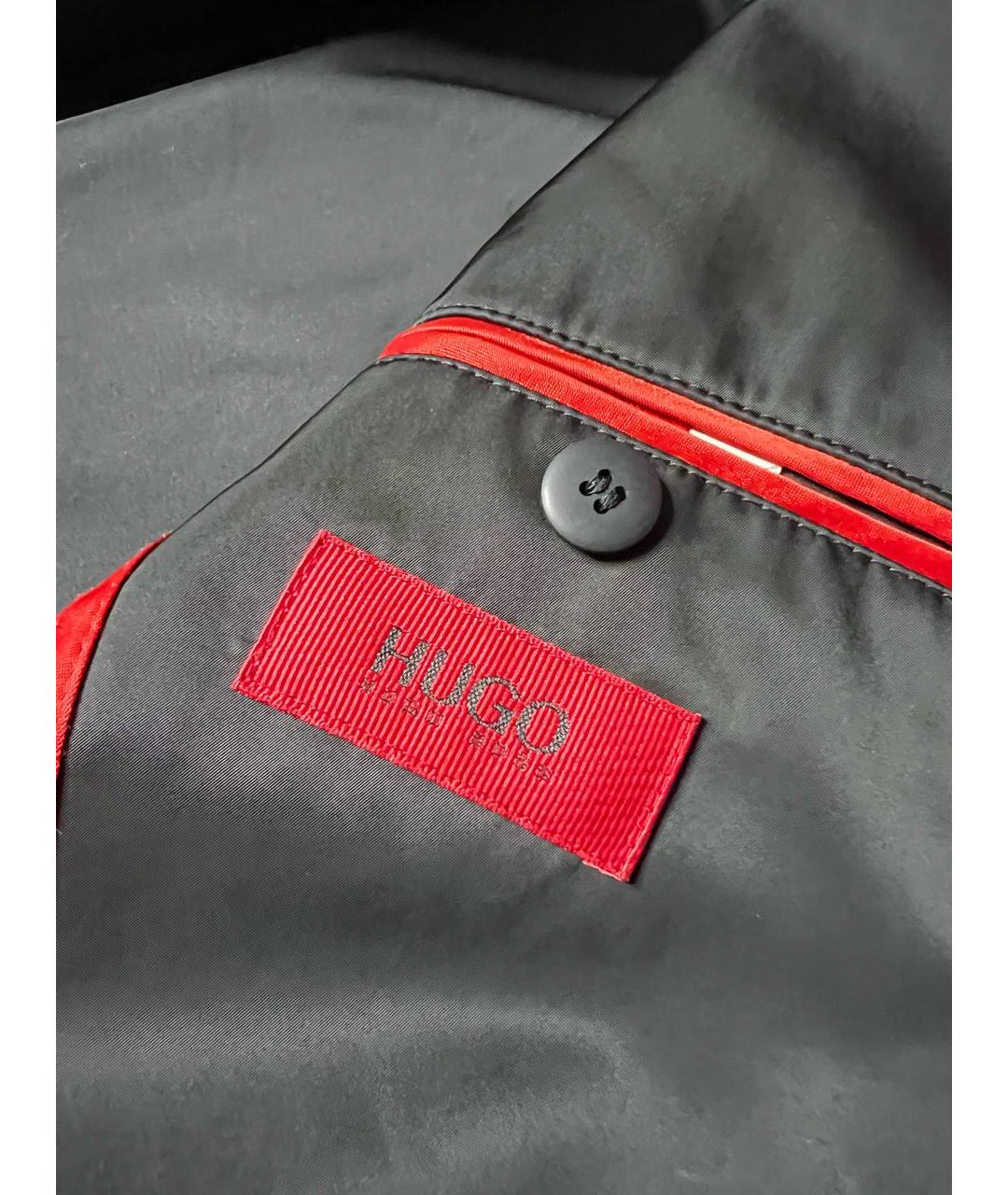 HUGO BOSS Черный полиэстеровый тренч/плащ, фото 6