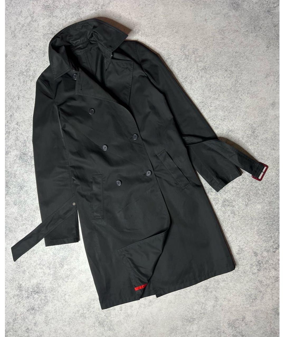 HUGO BOSS Черный полиэстеровый тренч/плащ, фото 2