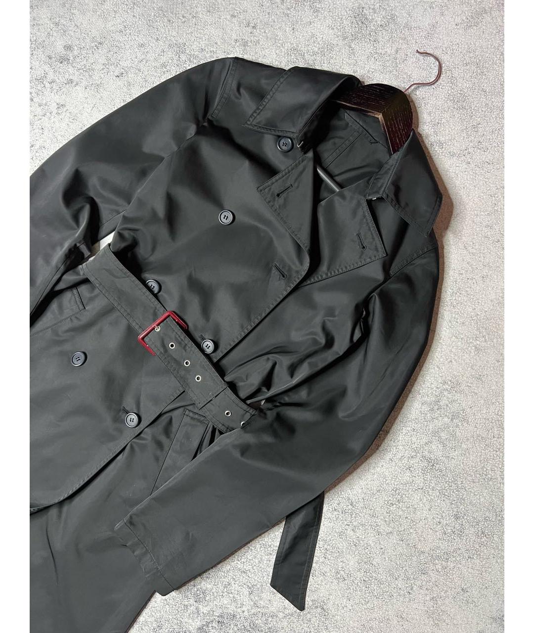 HUGO BOSS Черный полиэстеровый тренч/плащ, фото 4