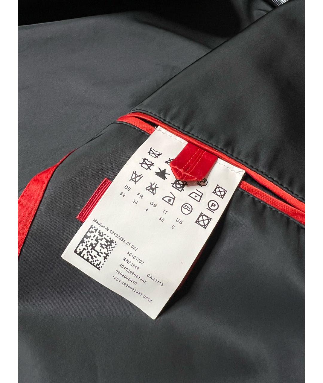 HUGO BOSS Черный полиэстеровый тренч/плащ, фото 7