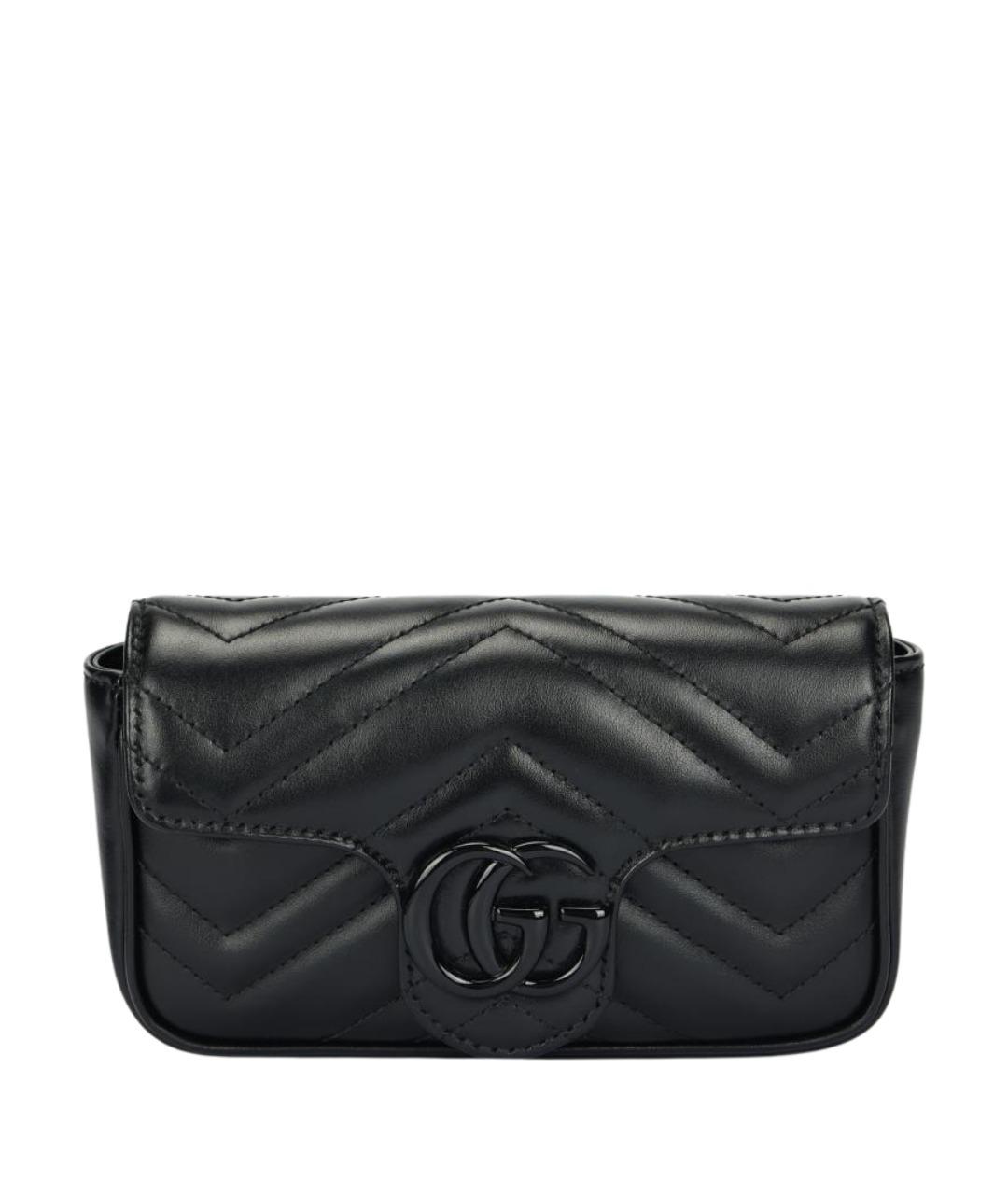 GUCCI Черная кожаная сумка через плечо, фото 1