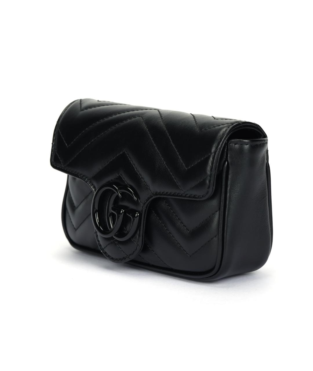 GUCCI Черная кожаная сумка через плечо, фото 2