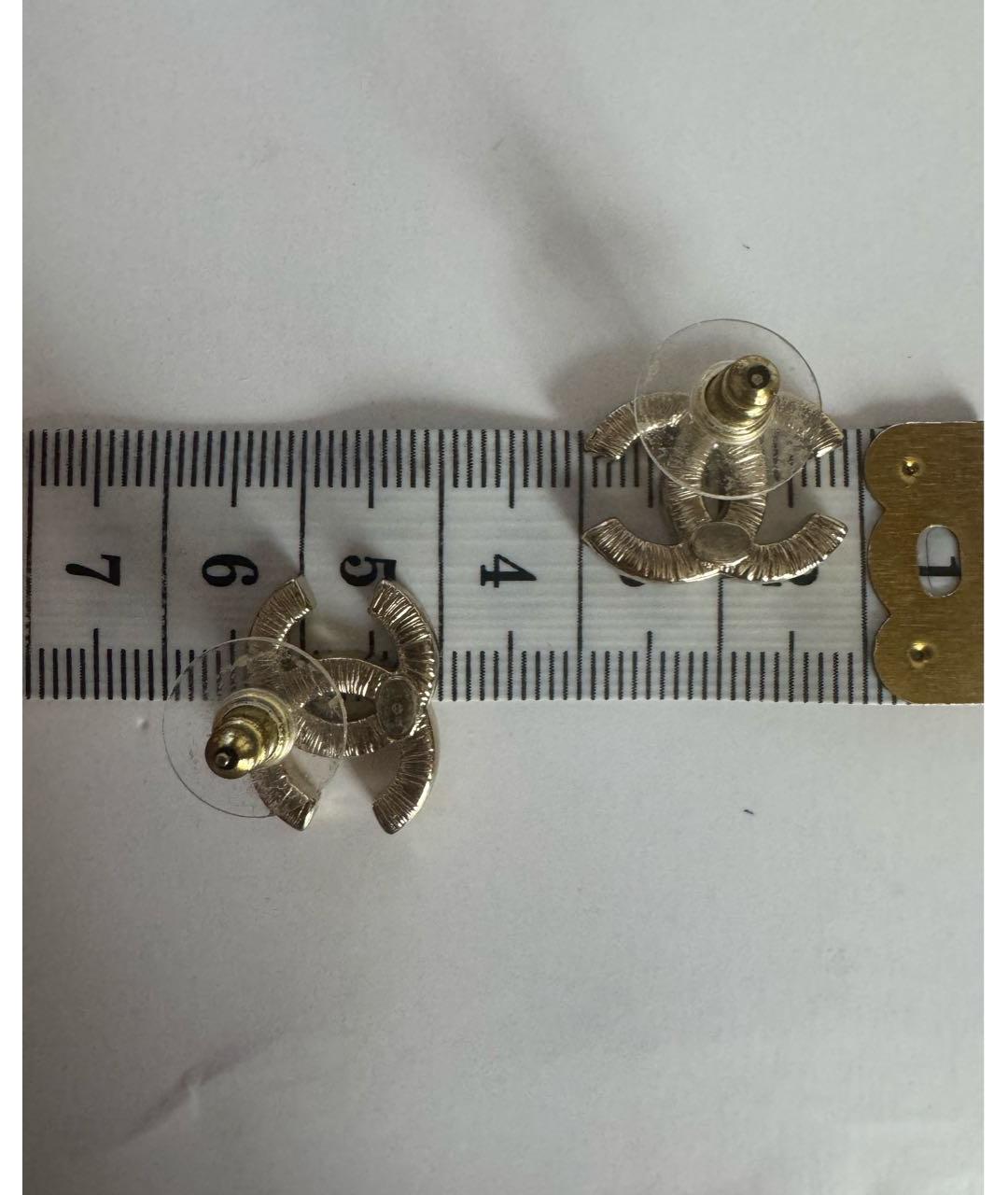 CHANEL Золотые металлические серьги, фото 4