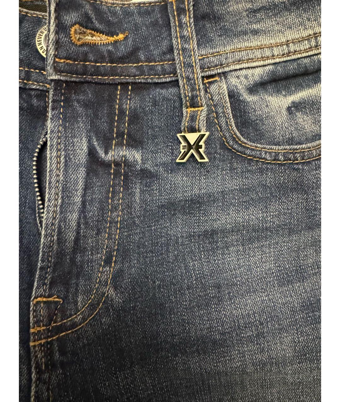 JOHN RICHMOND Синие хлопковые джинсы скинни, фото 5