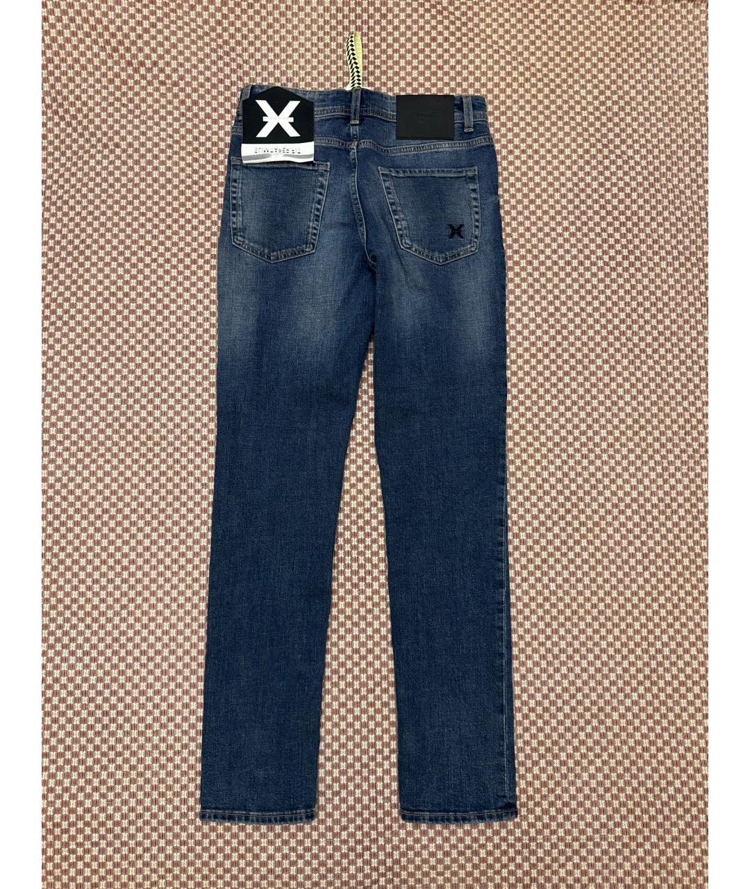 JOHN RICHMOND Синие хлопковые джинсы скинни, фото 2