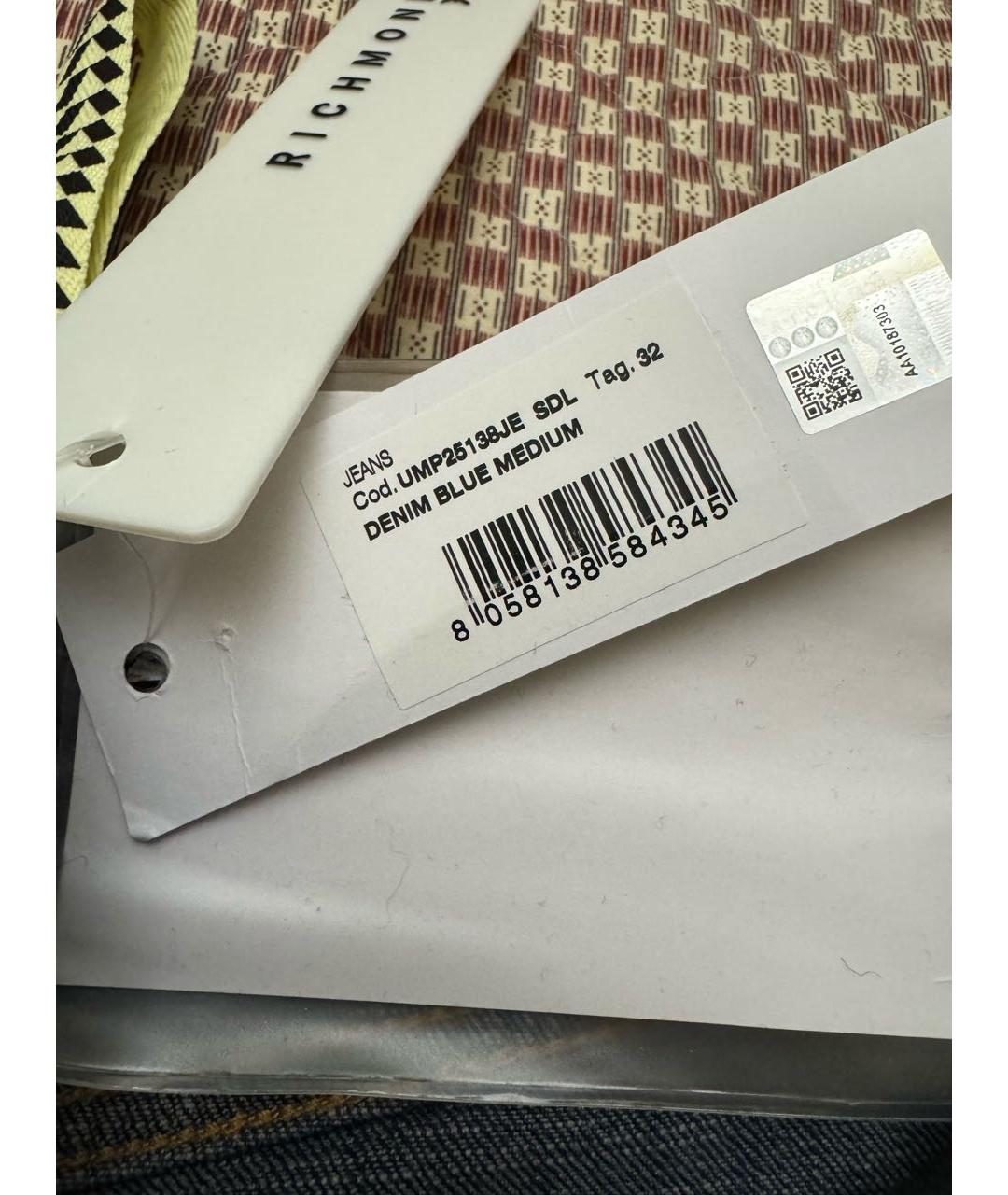 JOHN RICHMOND Синие хлопковые джинсы скинни, фото 7