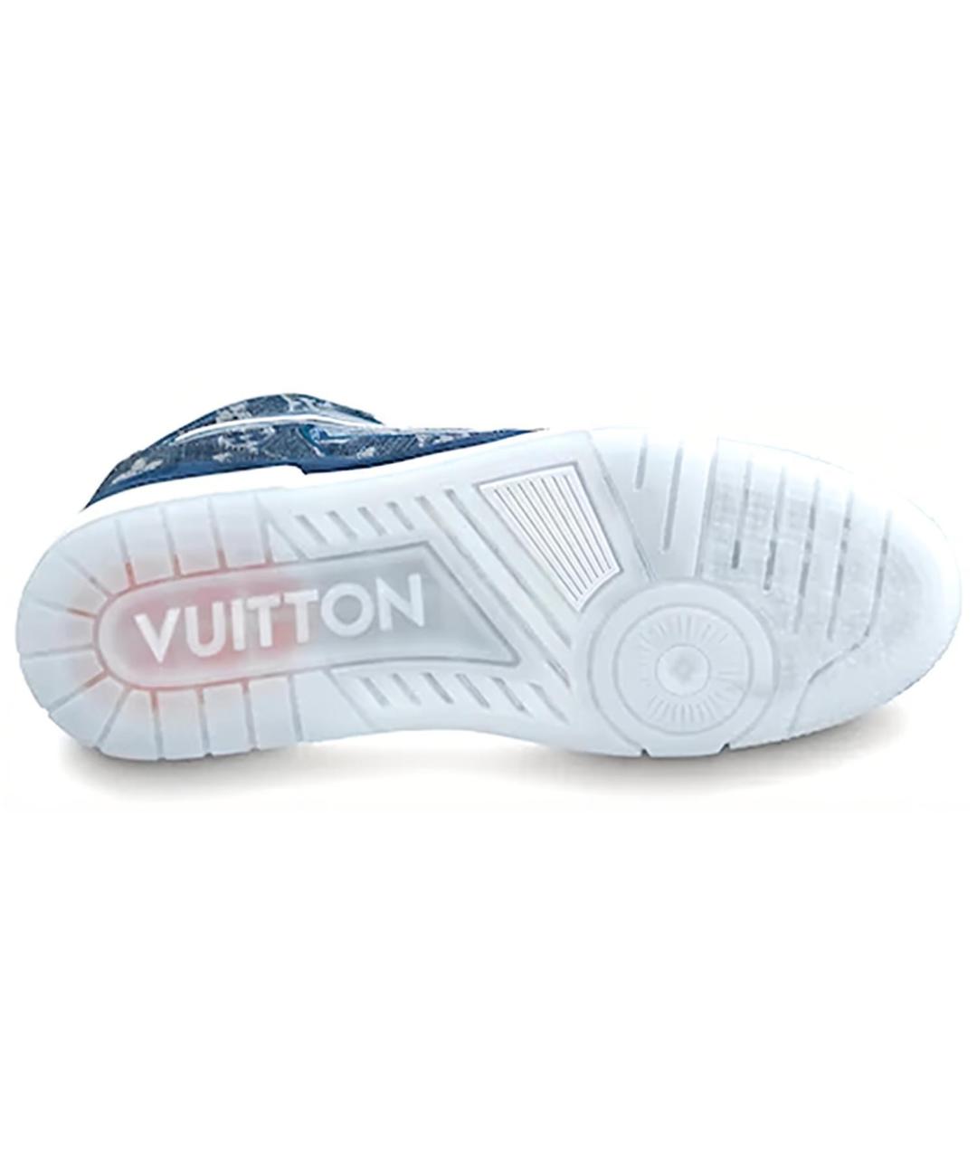 LOUIS VUITTON Синие высокие кроссовки / кеды, фото 5