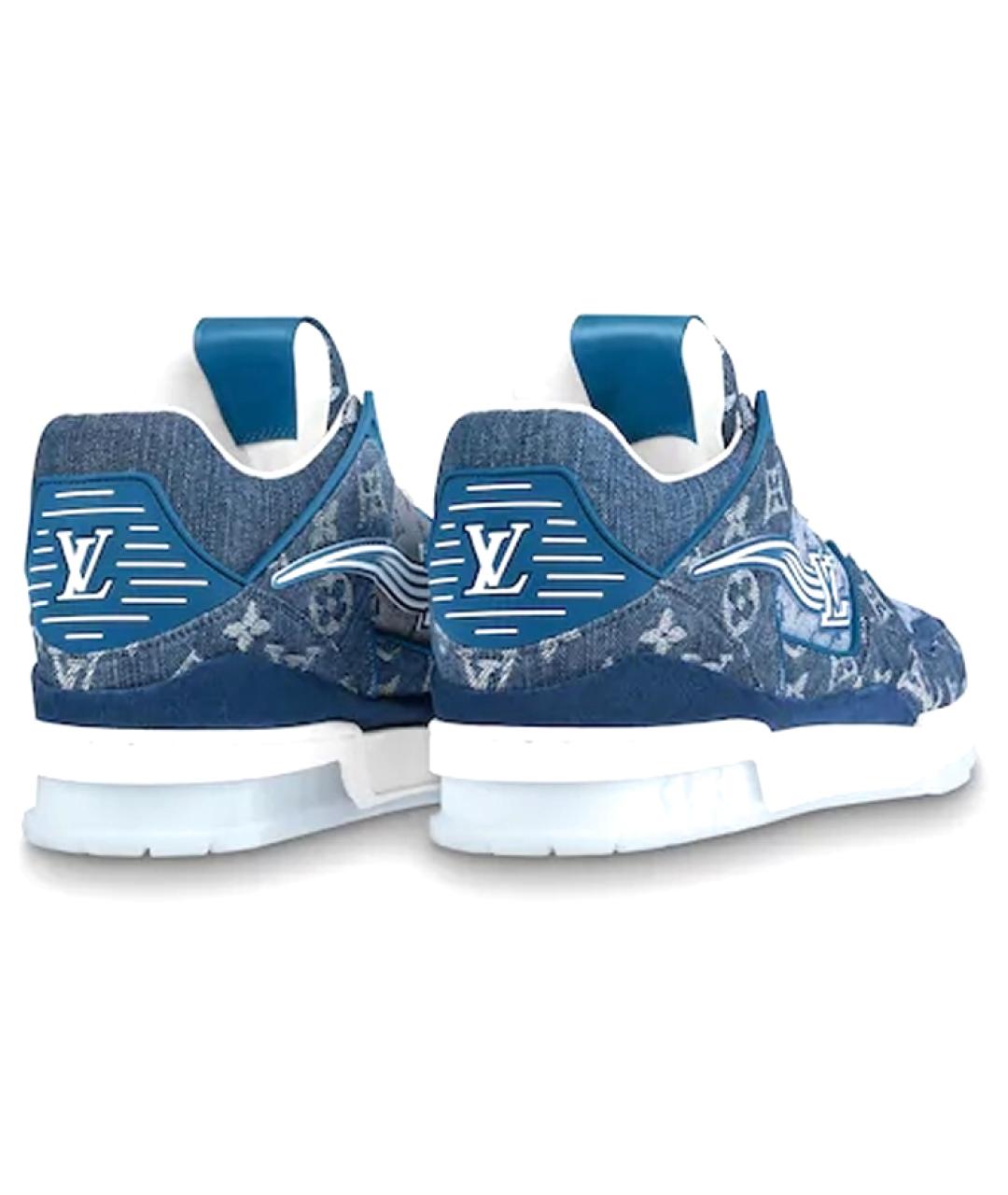 LOUIS VUITTON Синие высокие кроссовки / кеды, фото 3