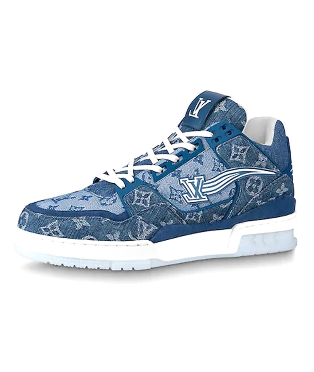 LOUIS VUITTON Синие высокие кроссовки / кеды, фото 6