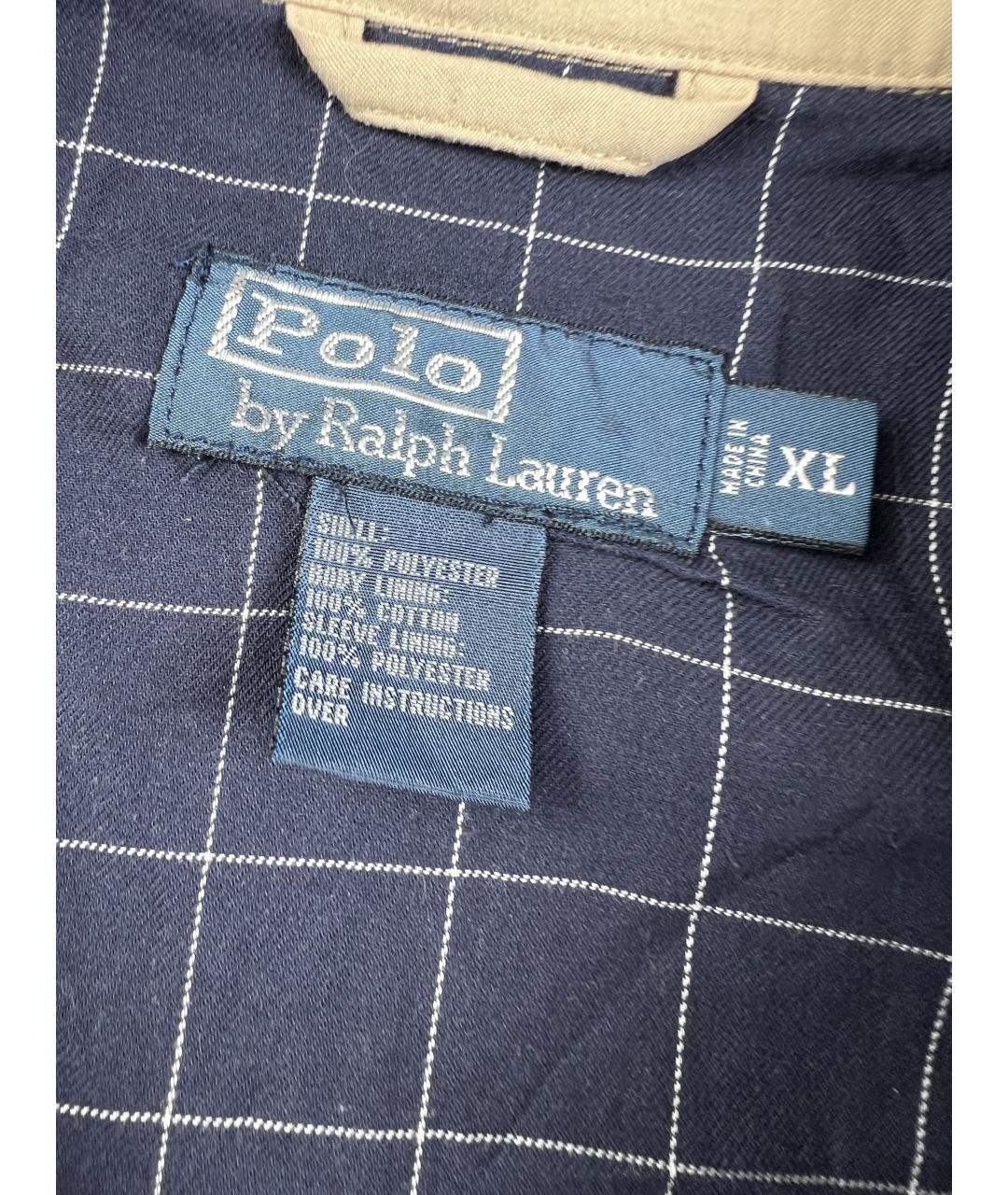 POLO RALPH LAUREN Бежевая хлопковая куртка, фото 3