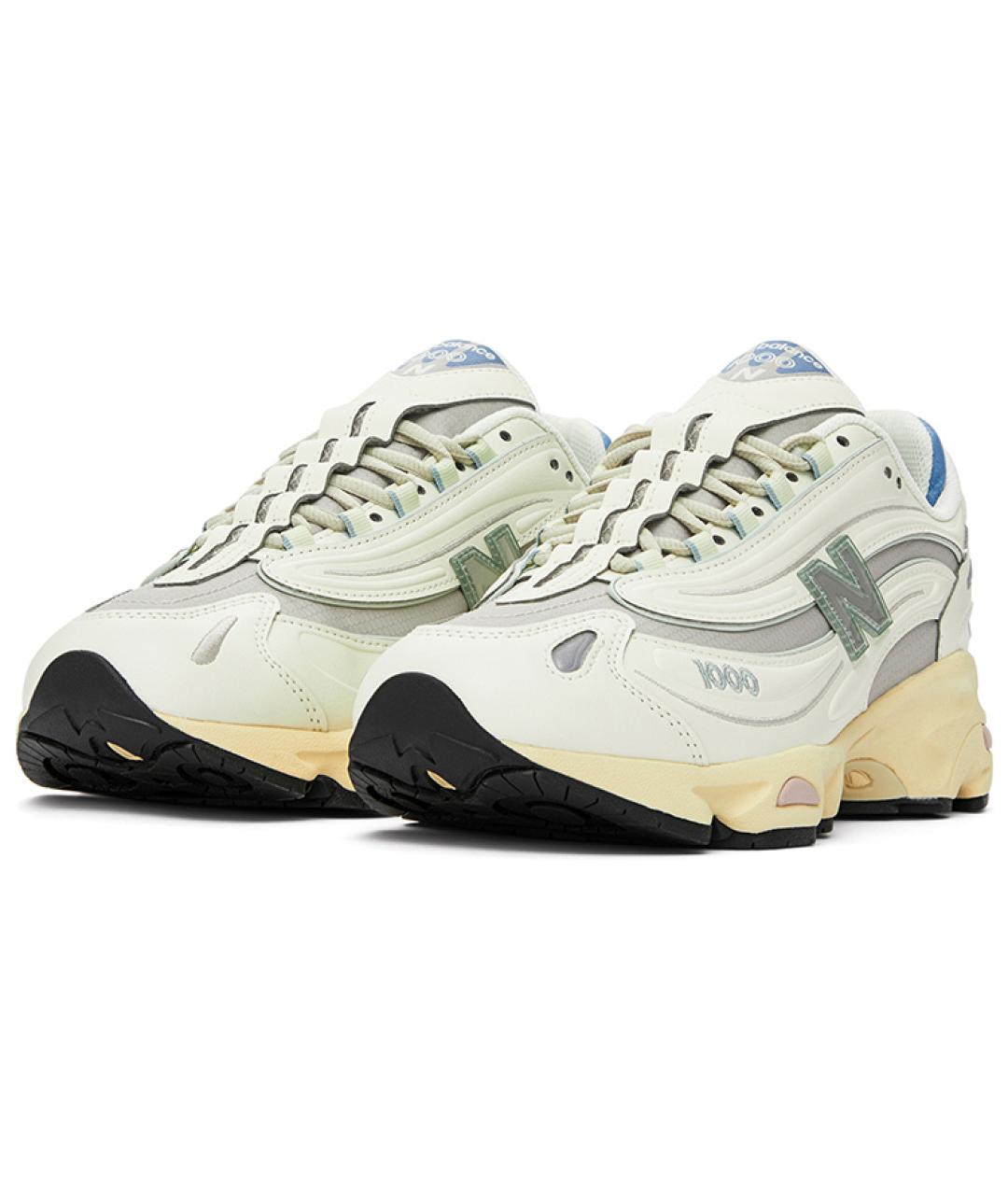 NEW BALANCE Белые кожаные низкие кроссовки / кеды, фото 4